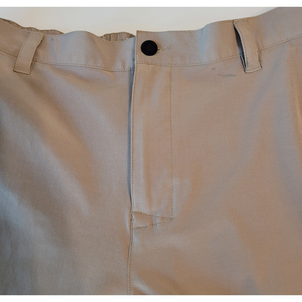 Banana Republic Mens 38 Khaki Stretch Flat Front Performance Shorts Tan 9 Inseam - Picture 2 of 10